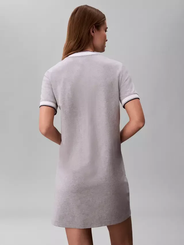 Платье-футболка с монограммой, цвет героический серый меланж Calvin Klein — фото 3
