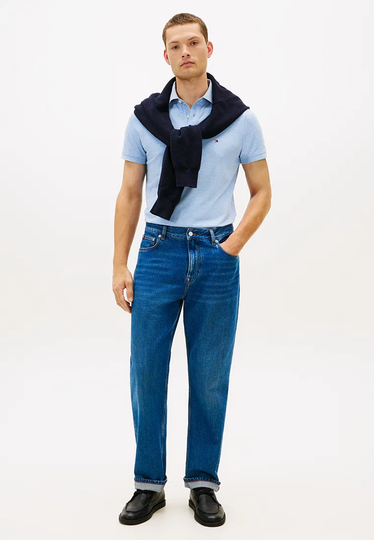 Поло Regular Polo Shirt, TH Mainline, 1985 Tommy Hilfiger, синий — фото 4