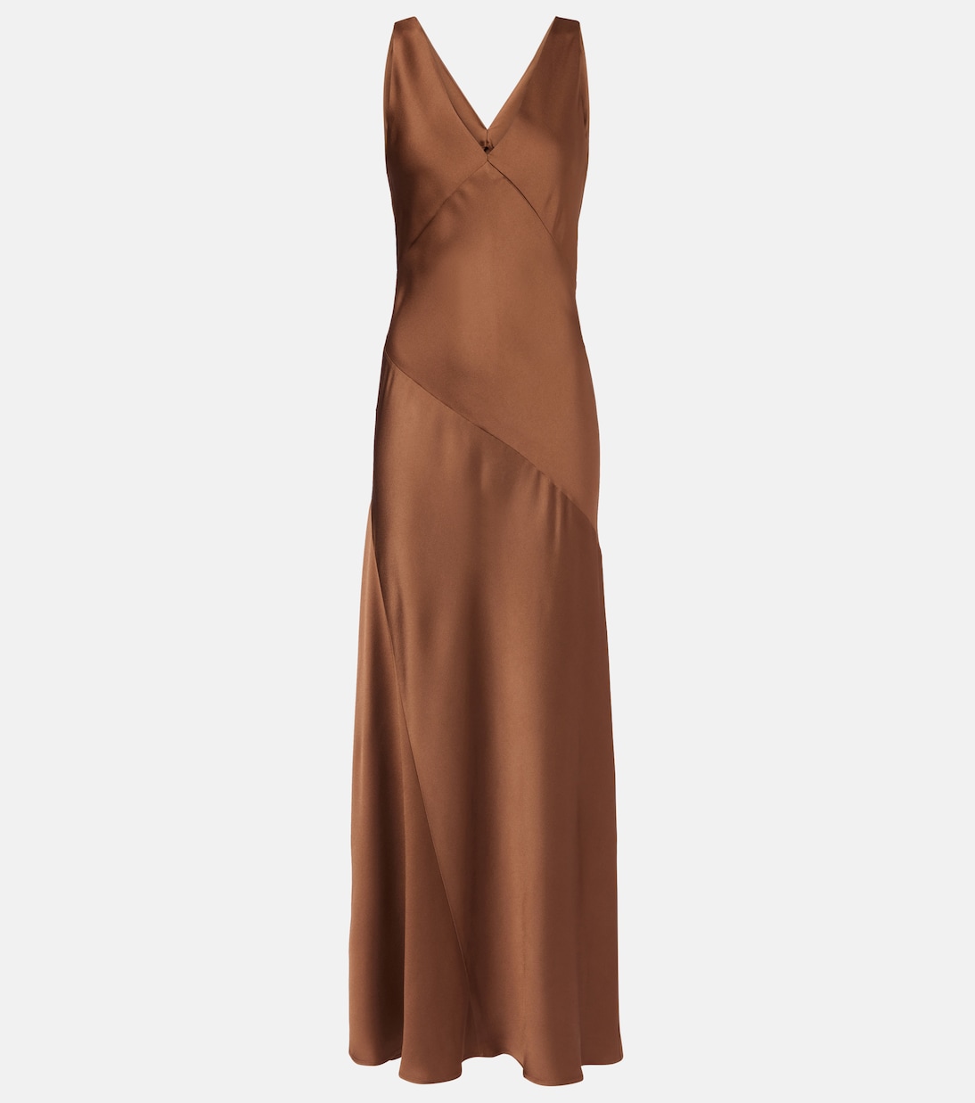 

Пилли сатиновое макси-платье Max Mara, Visone