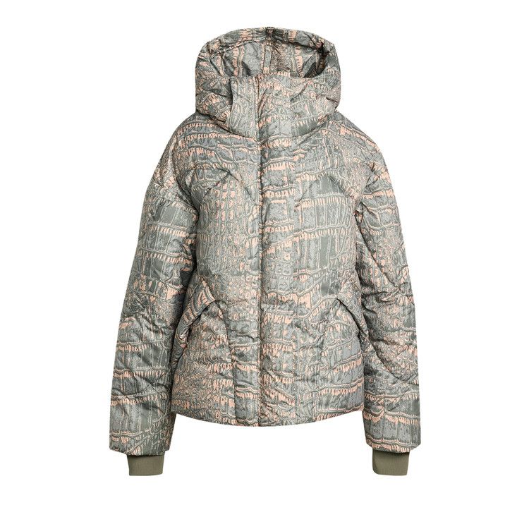 

Куртка Adidas x Stella McCartney Mid Length Padded Winter Jacket Printed 'Soft Powder/Willow Grey/Legacy Green'