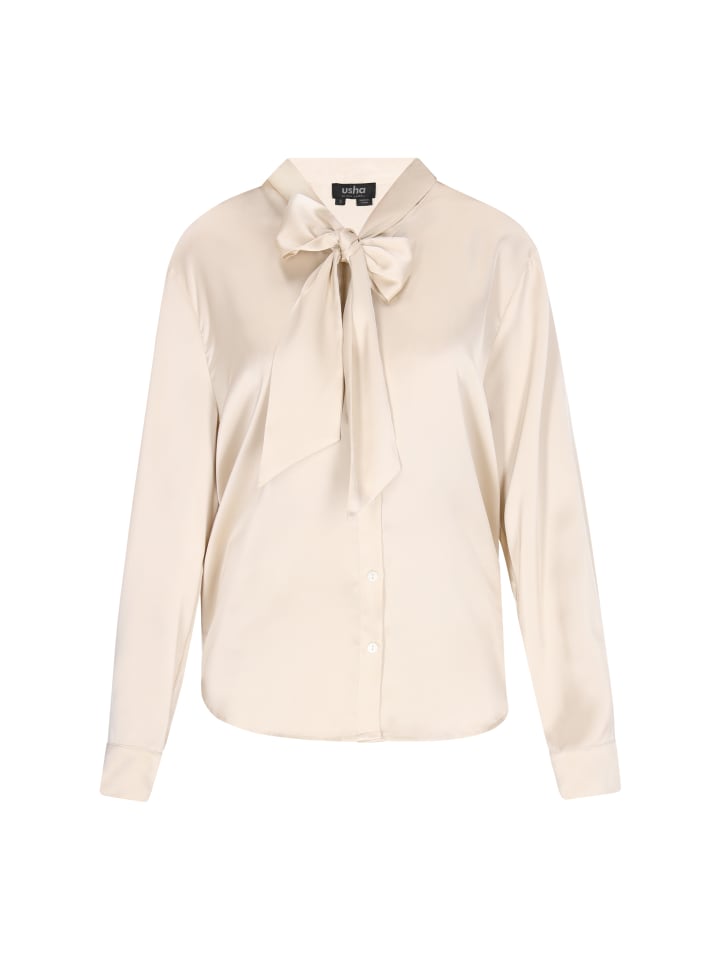 

Usha BLACK LABEL Женская футболка кремового цвета, Бежевый, Usha BLACK LABEL Женская футболка кремового цвета