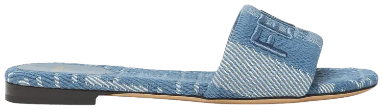 Шлепанцы Fendi Wmns Sunshine Slide 'Light Blue Denim Effect', синий