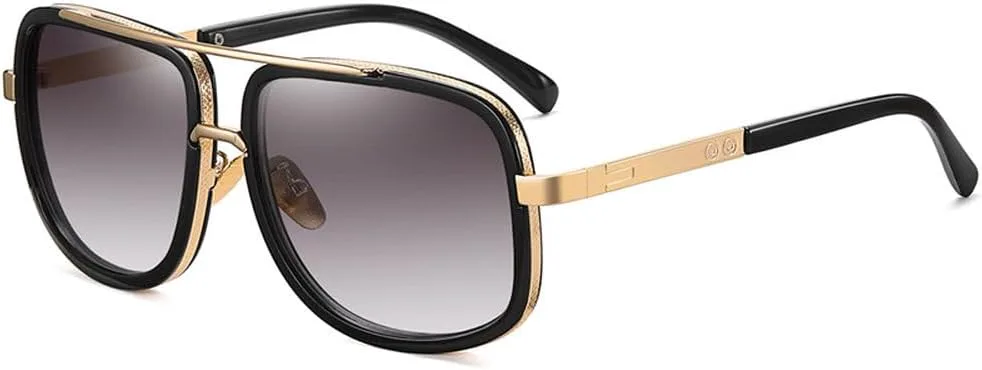 

Винтажные классические солнцезащитные очки в стиле стимпанк с двойным оправой для женщин и мужчин, качественные ретро-очки с зеркальными линзами generic, C6