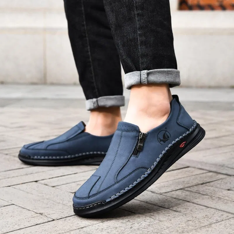 Мокасины кожаные, Loafers & Slip-Ons, синий Clolinde — фото 4