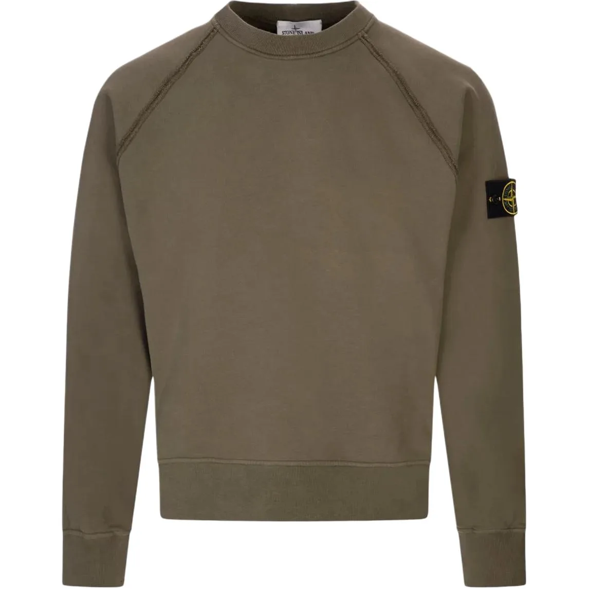 Свитшот с регланными рукавами и нашивкой с логотипом STONE ISLAND, хаки