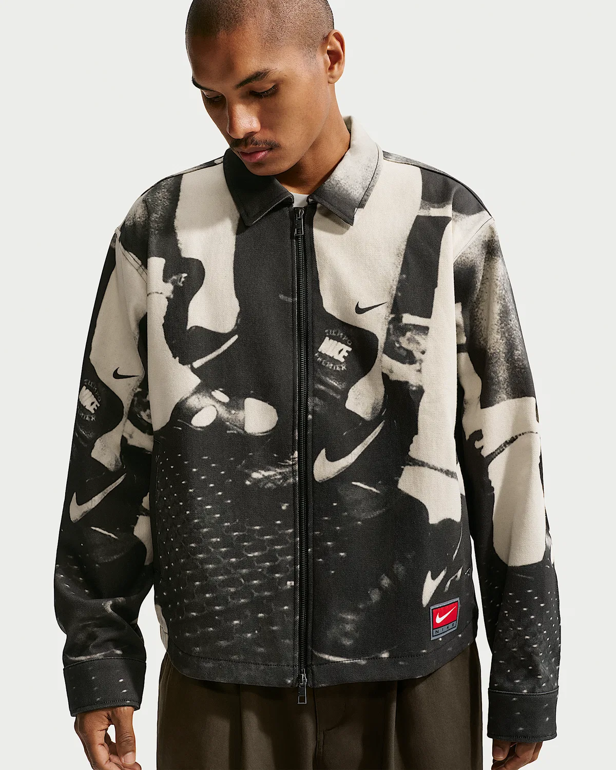 Мужская полевая спортивная куртка Nike Life, Black/White