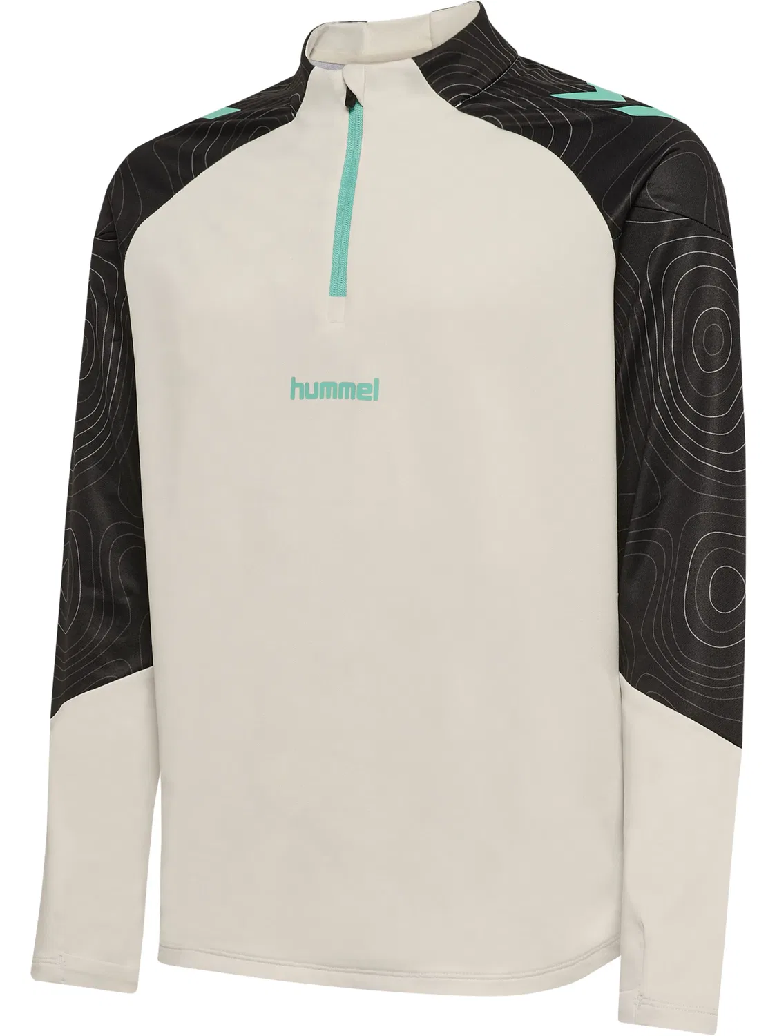 Спортивная толстовка с полузастежкой Hummel, vaporous gray/pool blue — фото 4