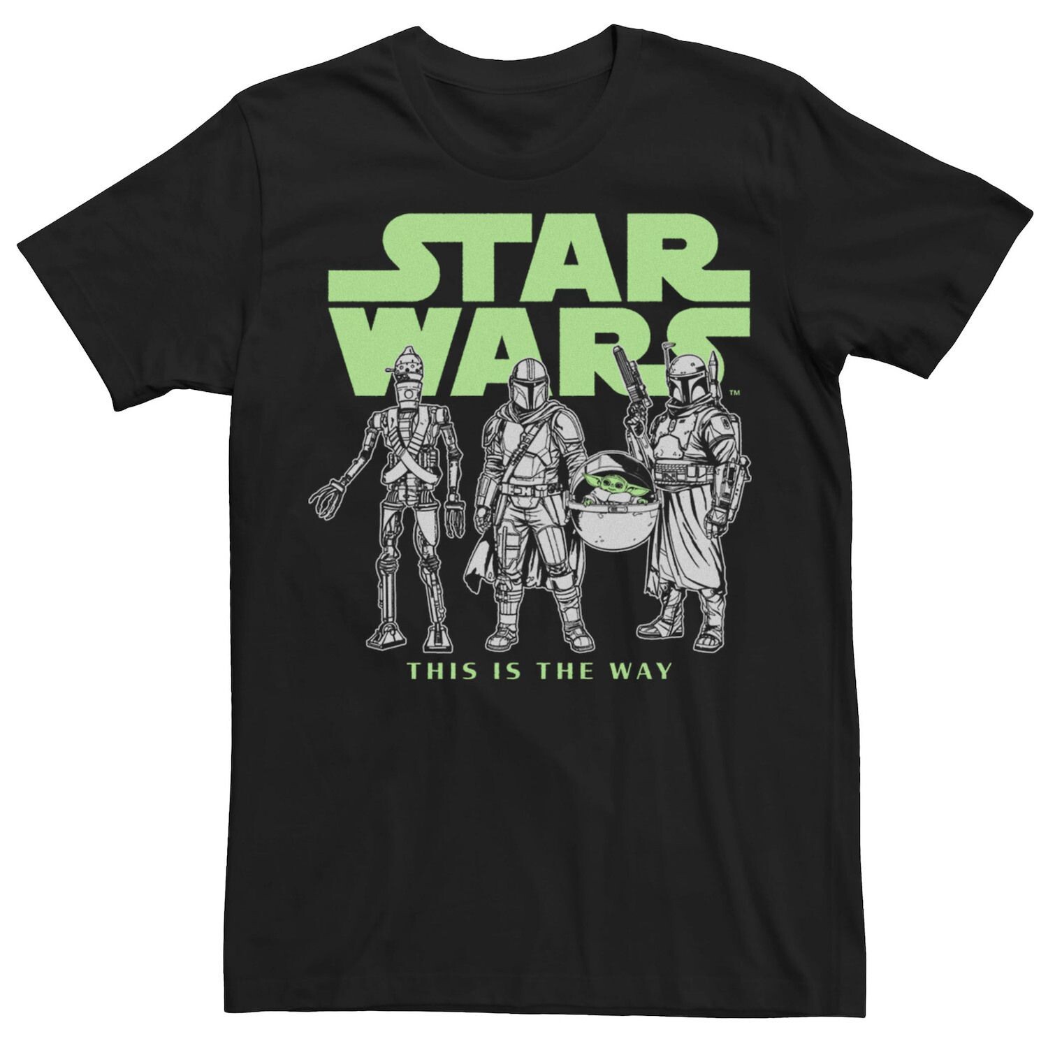 

Мужская футболка с логотипом Star Wars The Mandalorian Mandalorian Forces Licensed Character