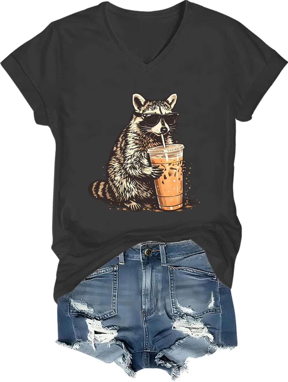 

Футболка Funny Raccoon Iced Coffee nmokbom