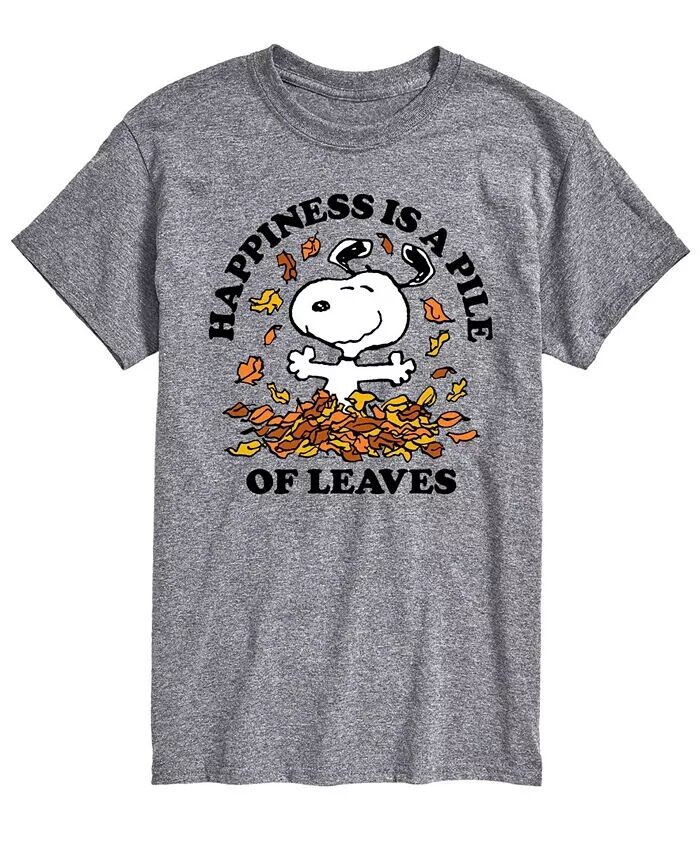 

Футболка мужская с коротким рукавом Peanuts Pile of Leaves AIRWAVES, серый