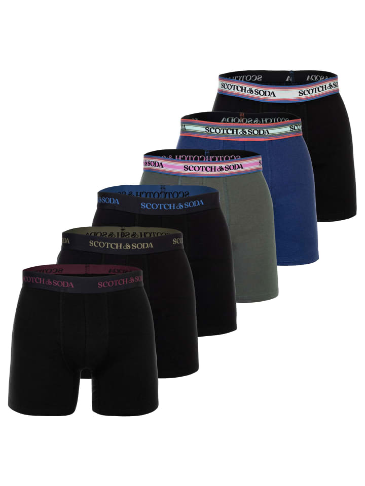 

Боксерские трусы Scotch & Soda, цвет schwarz/schwarz/grün