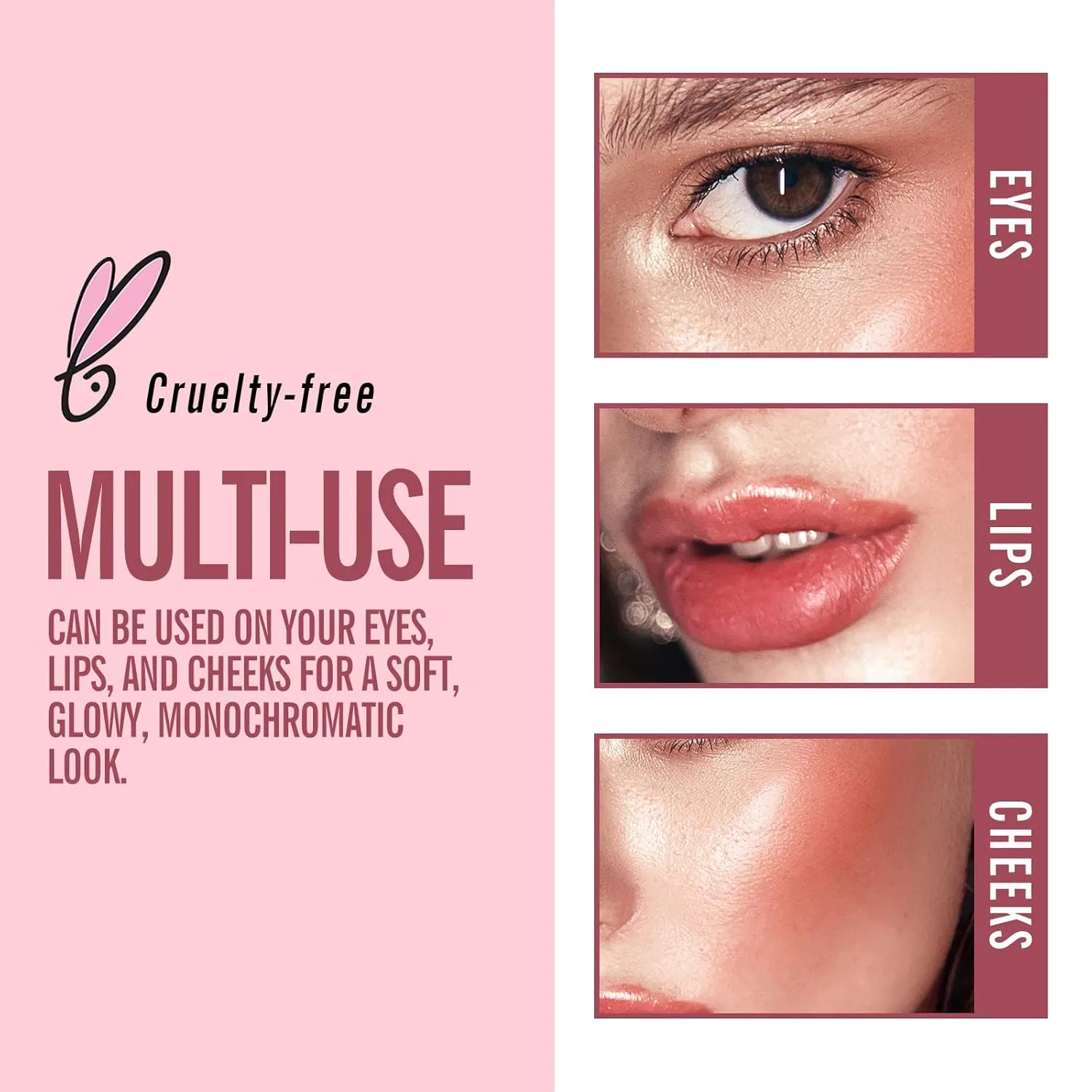 Многофункциональный стик KIMUSE Cream Blush Stick для румян, хайлайтера и контуринга Kimuse, Coral Glow Trio — фото 4