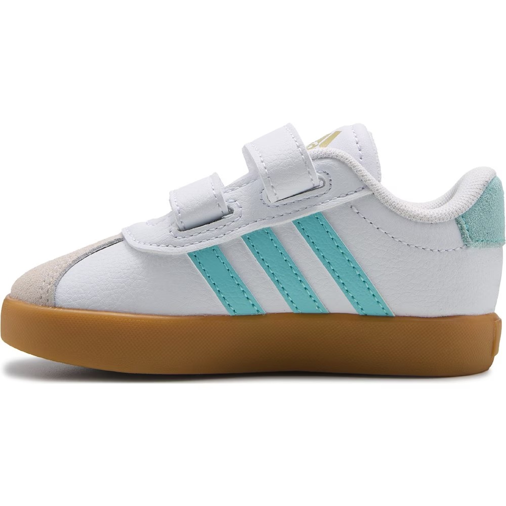 Детские кроссовки vl court 3.0 от Adidas, white/blue — фото 3