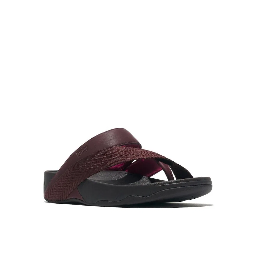 Мужские сандалии Sling Leather/Webbing Toe Post красные от Fitflop