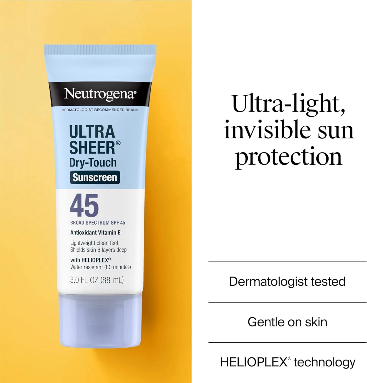 Солнцезащитный лосьон Ultra Sheer Dry-Touch Neutrogena SPF 45, 3x 89 мл — фото 3