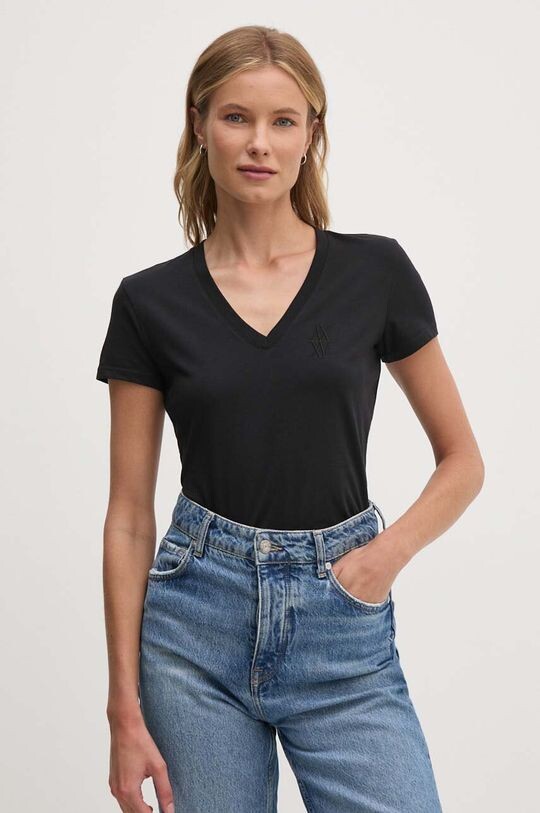 

Хлопковая футболка Armani Exchange, черный