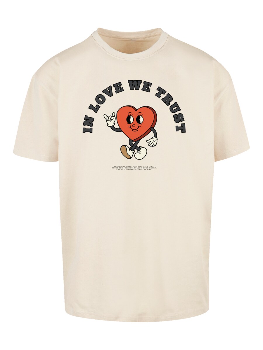 

Рубашка F4NT4STIC In Love We Trust Valentinstag Streetwear, песочный