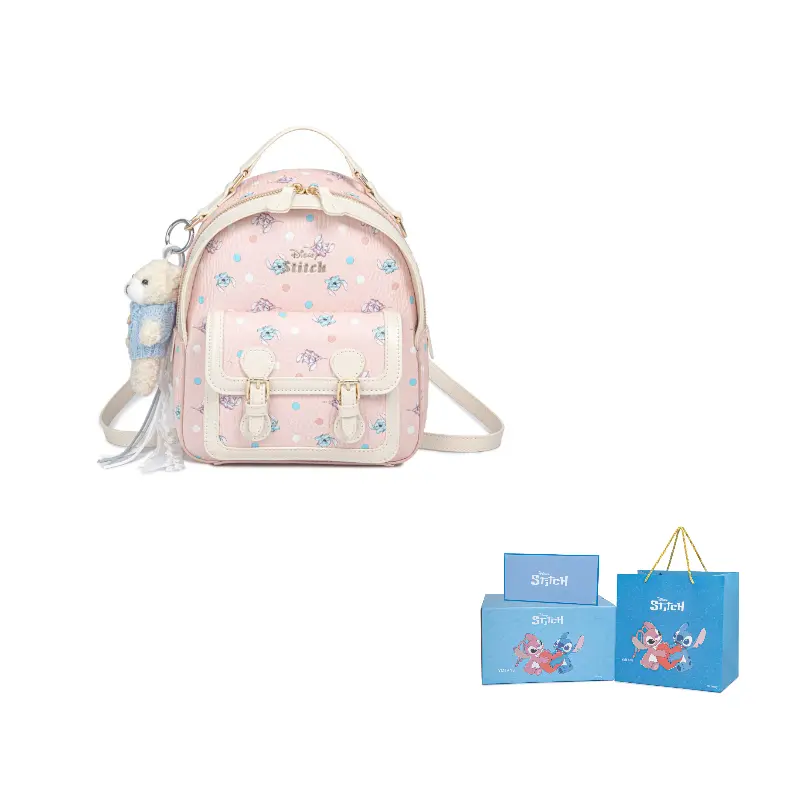 

Disney Сумка рюкзак из ПВХ для женщин розовый синий, Stitch[Light Pink]