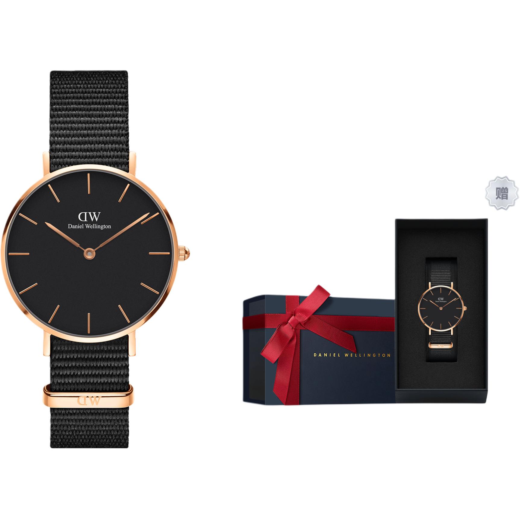 

DW/DanielWellington Часы Daniel Wellington DanielWellington Watch Wrist Watch Quartz Movement Nylon Strap Black Dial Women's Watch