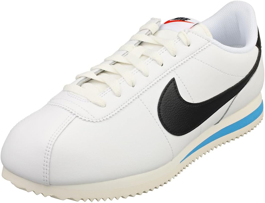 

NIKE Cortez, кроссовки мужские, White Black Light Photo Blue Candle