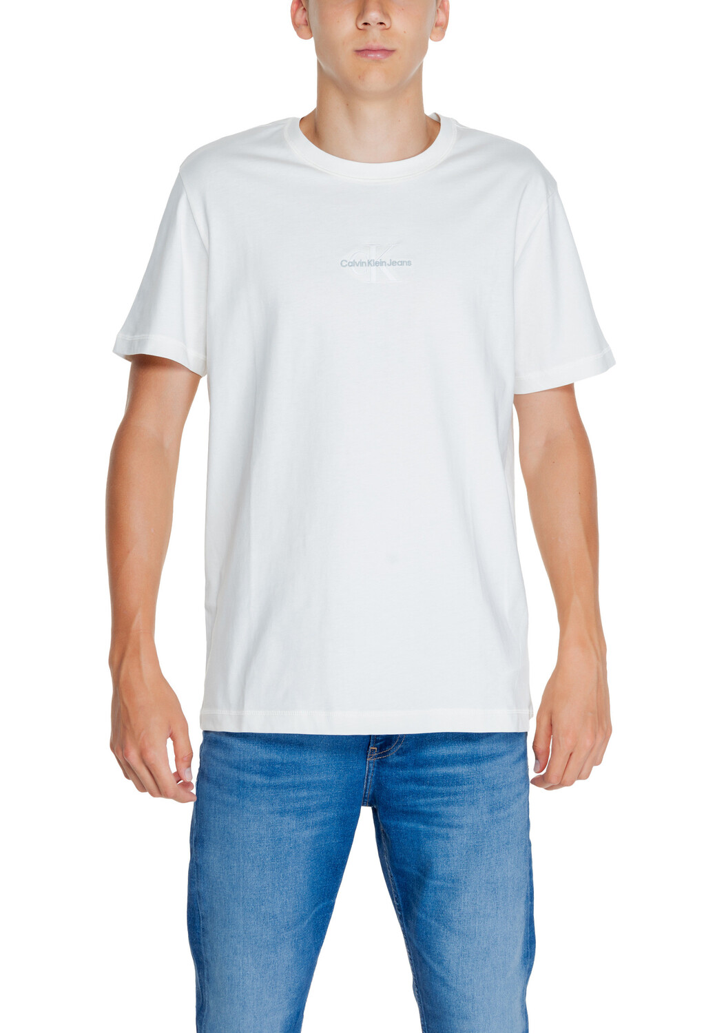 

Футболка мужская Calvin Klein Jeans с логотипом бренда, белый