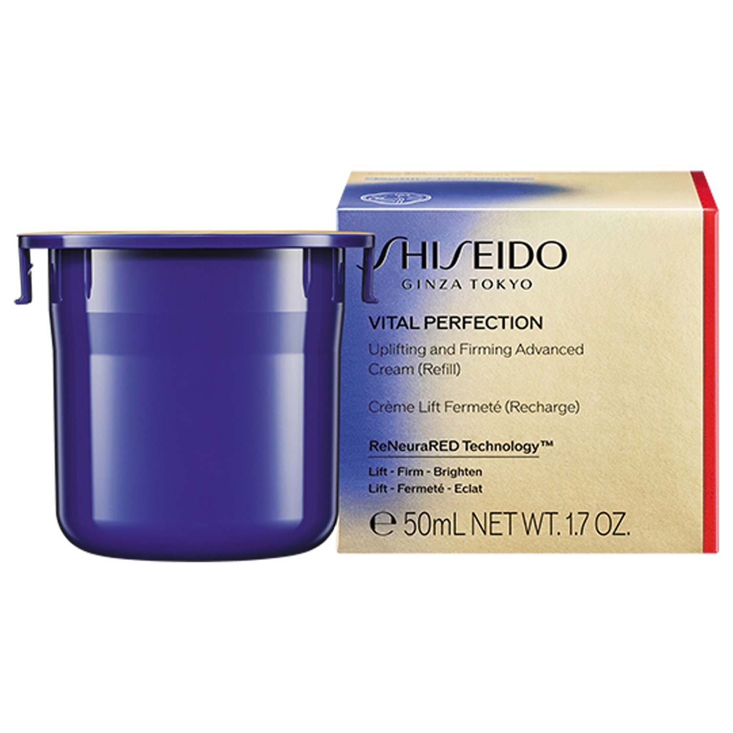 Крем для лица vital perfection uplifting and firming advanced cream Shiseido, объем 50 мл - refill — фото 2