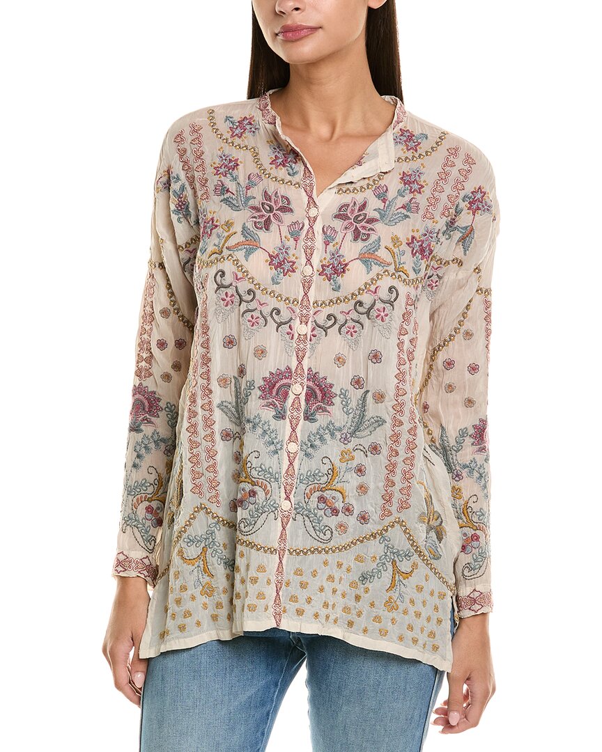 

Джонни Уос Слим Одри Туника Johnny Was, Tan