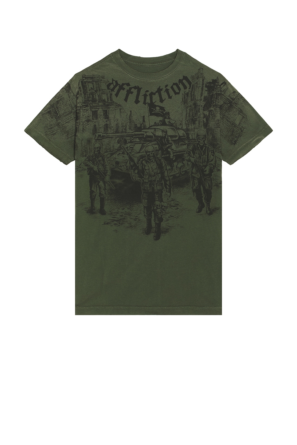 

Футболка ghost army Affliction, зеленый