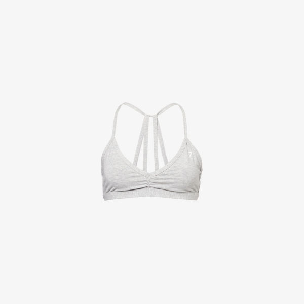 

Спортивный топ из хлопкового джерси Minimal-Coverage Gymshark, серый