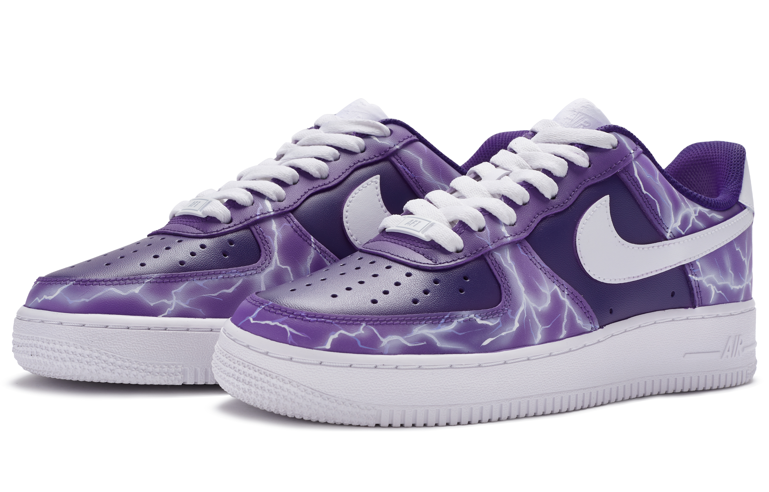 

Кроссовки Nike Air Force 1 Skateboard Shoes Men Low-Top White Purple