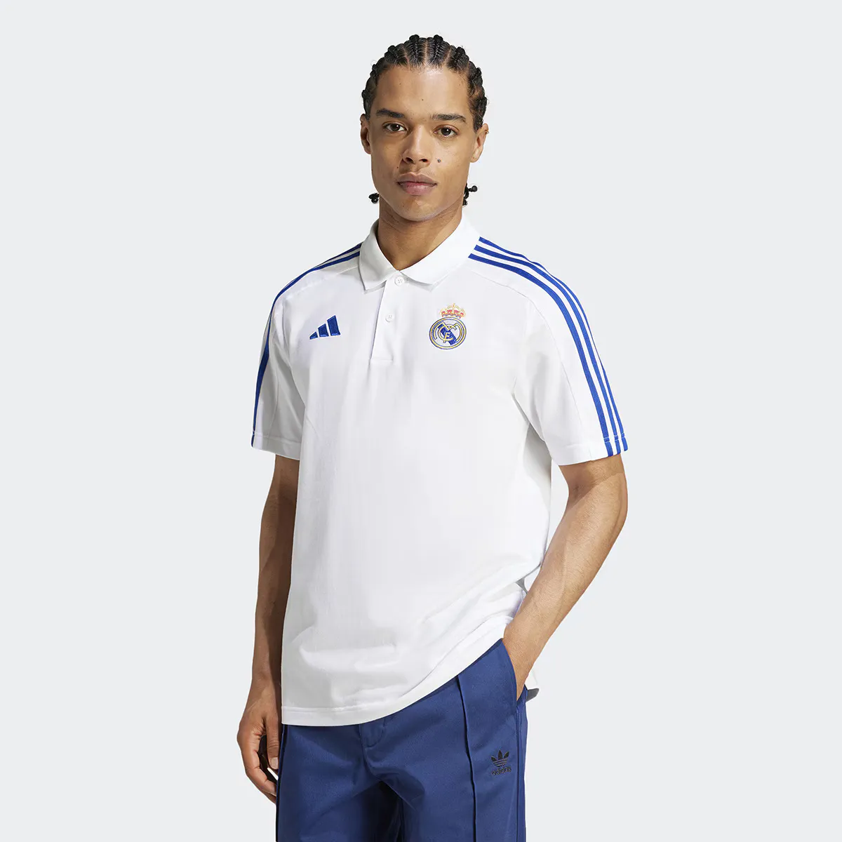 

Реал Мадрид CF DNA мужская рубашка поло Adidas, белый/синий