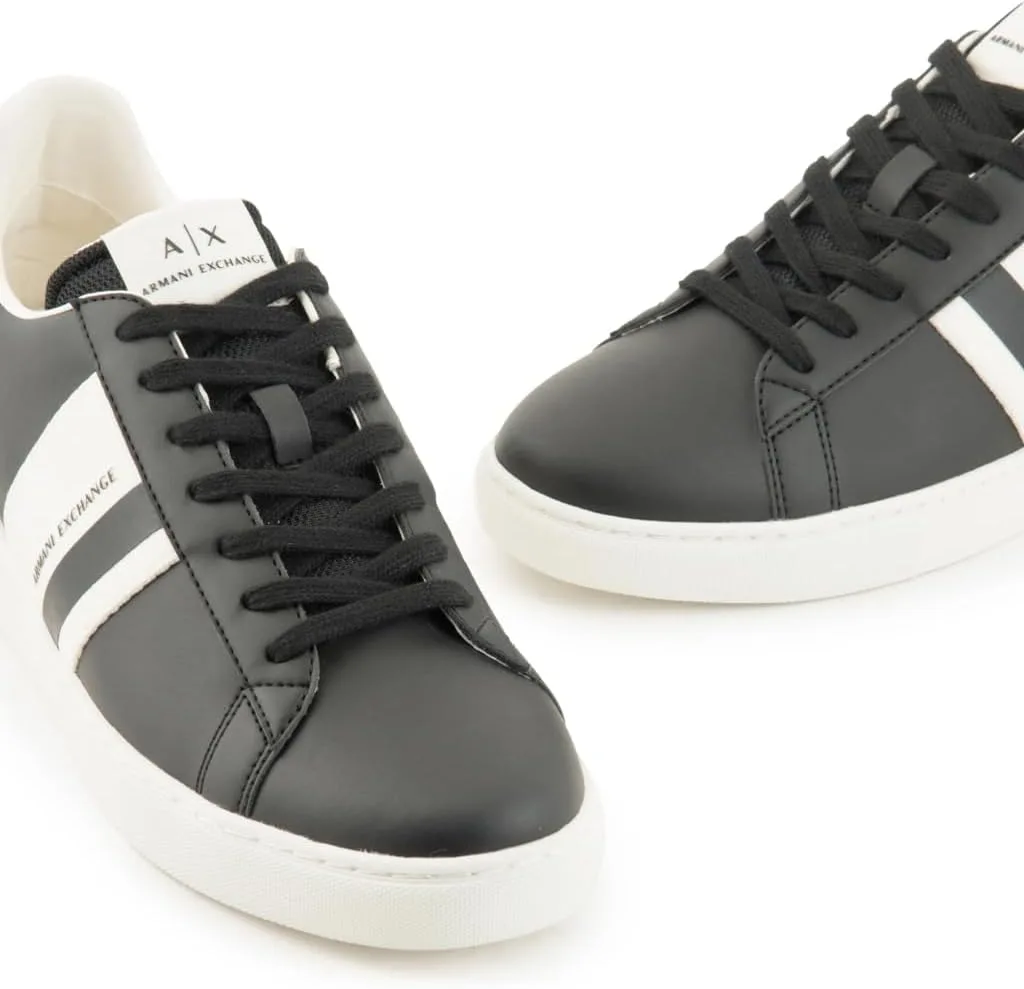 Мужские кроссовки Armani Exchange Paris Double Line, белый/черный — фото 4
