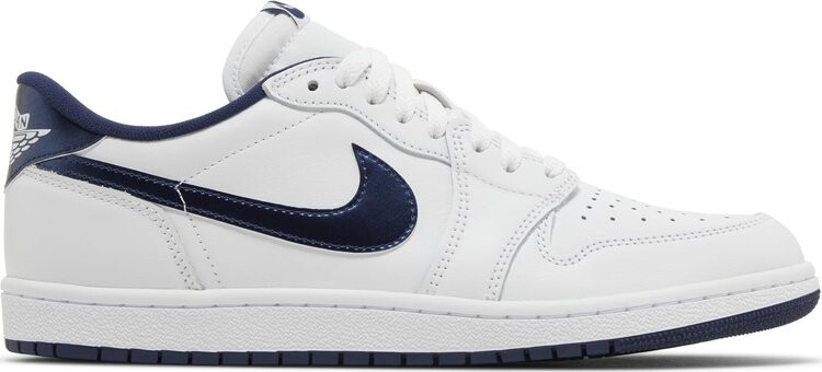 

Кроссовки Air Jordan 1 Retro Low '85 OG 'Metallic Blue' 2024, белый