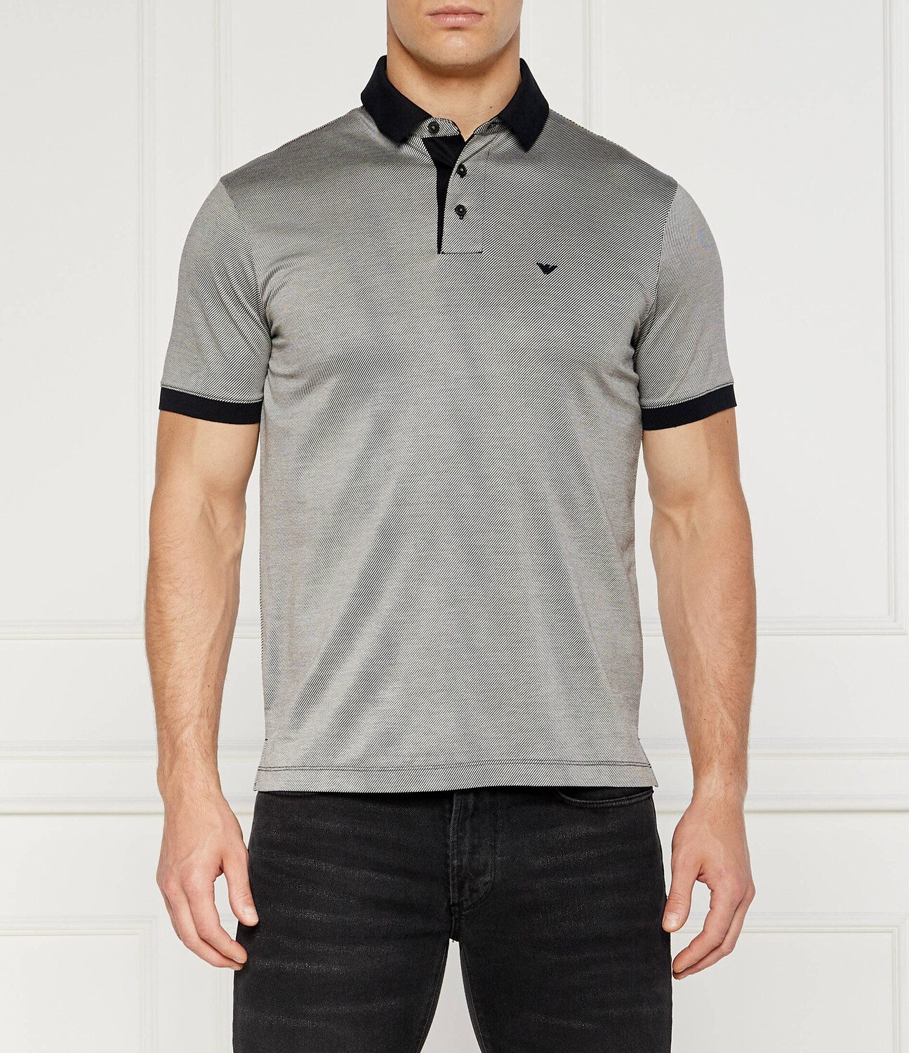 

Поло Emporio Armani Regular Fit, черный