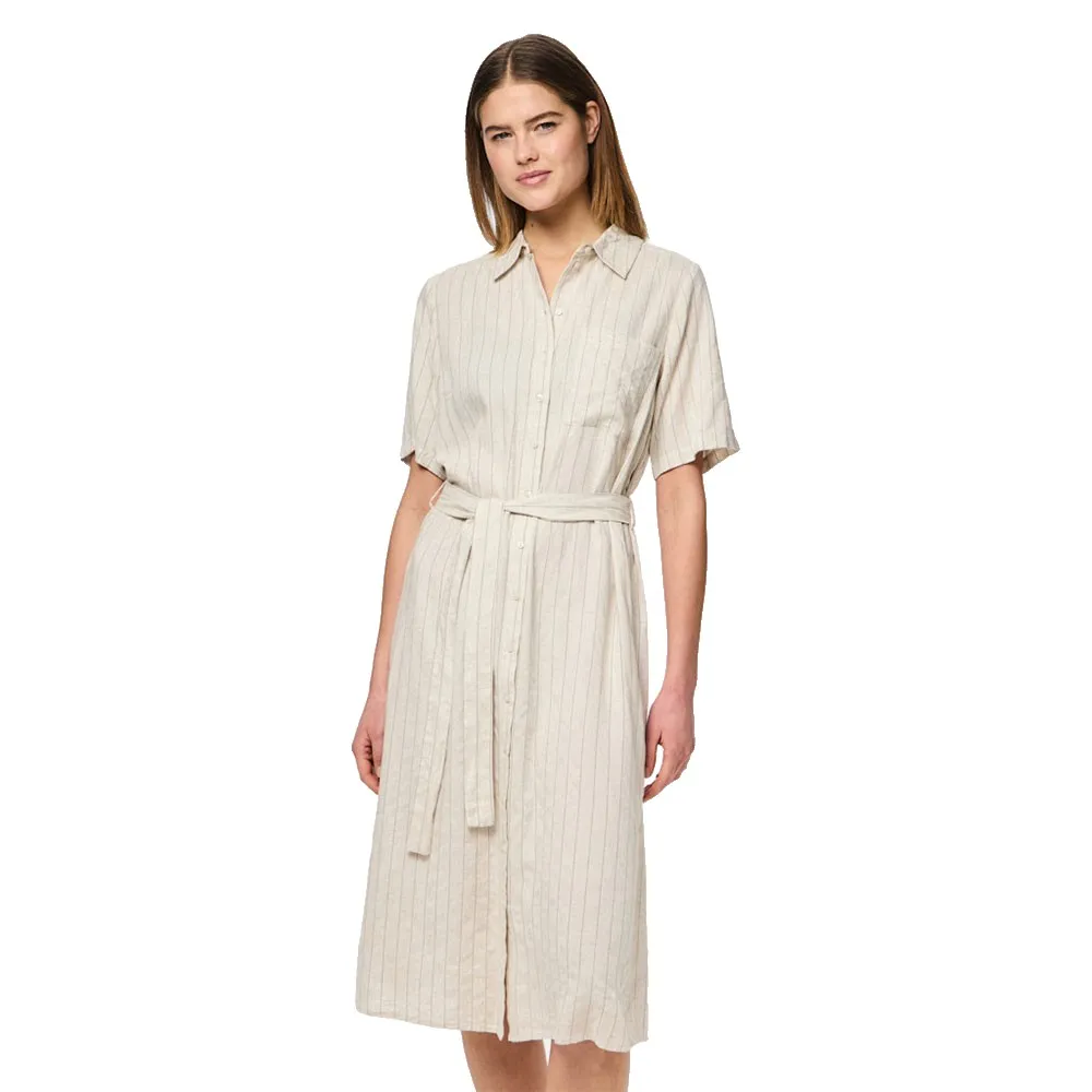 

Платье Pieces Pia short sleeve midi, бежевый