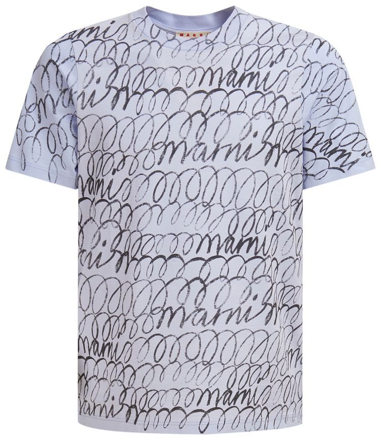 

Футболка Marni Scribble Motif T-Shirt 'Illusion Blue', синий