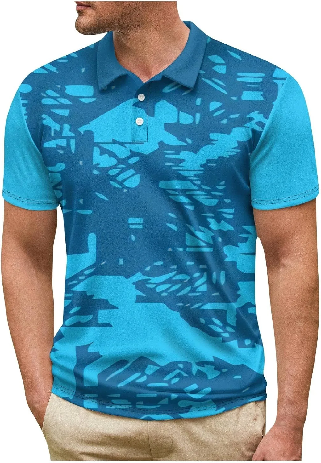 

Ymosrh мужская поло с принтом, короткий рукав, легкая