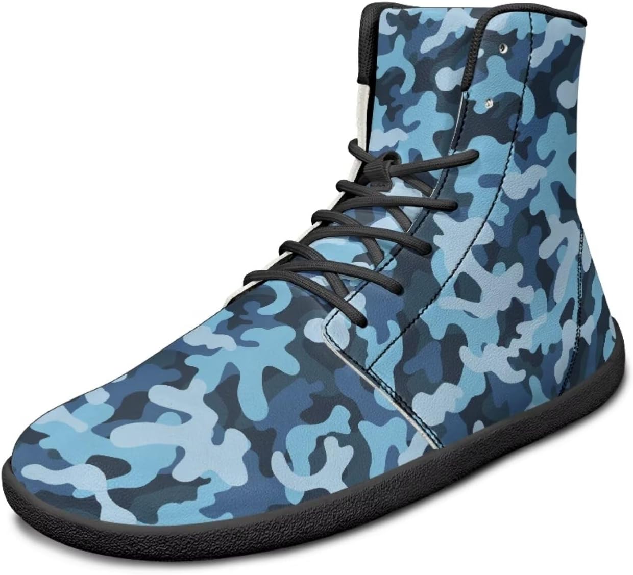 

Высокие кроссовки с животным принтом для мужчин, с широкой носочной частью, шнуровкой, противоскользящие, для тренировок и бега Xixirimido, синий