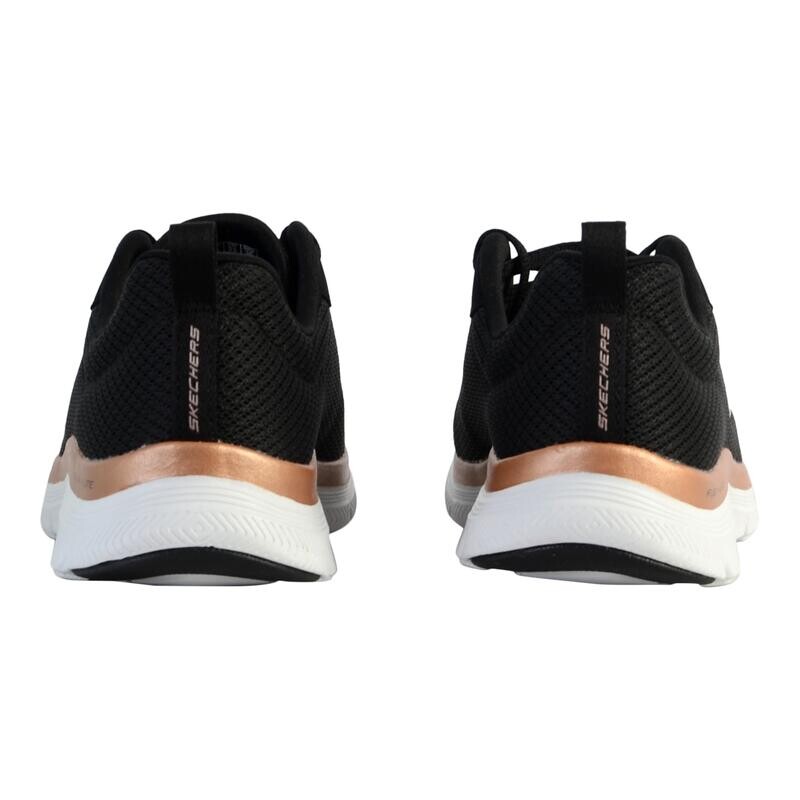 Женские кроссовки Skechers для ходьбы 149303_BKRG Черный со шнурками, цвет blanco — фото 4
