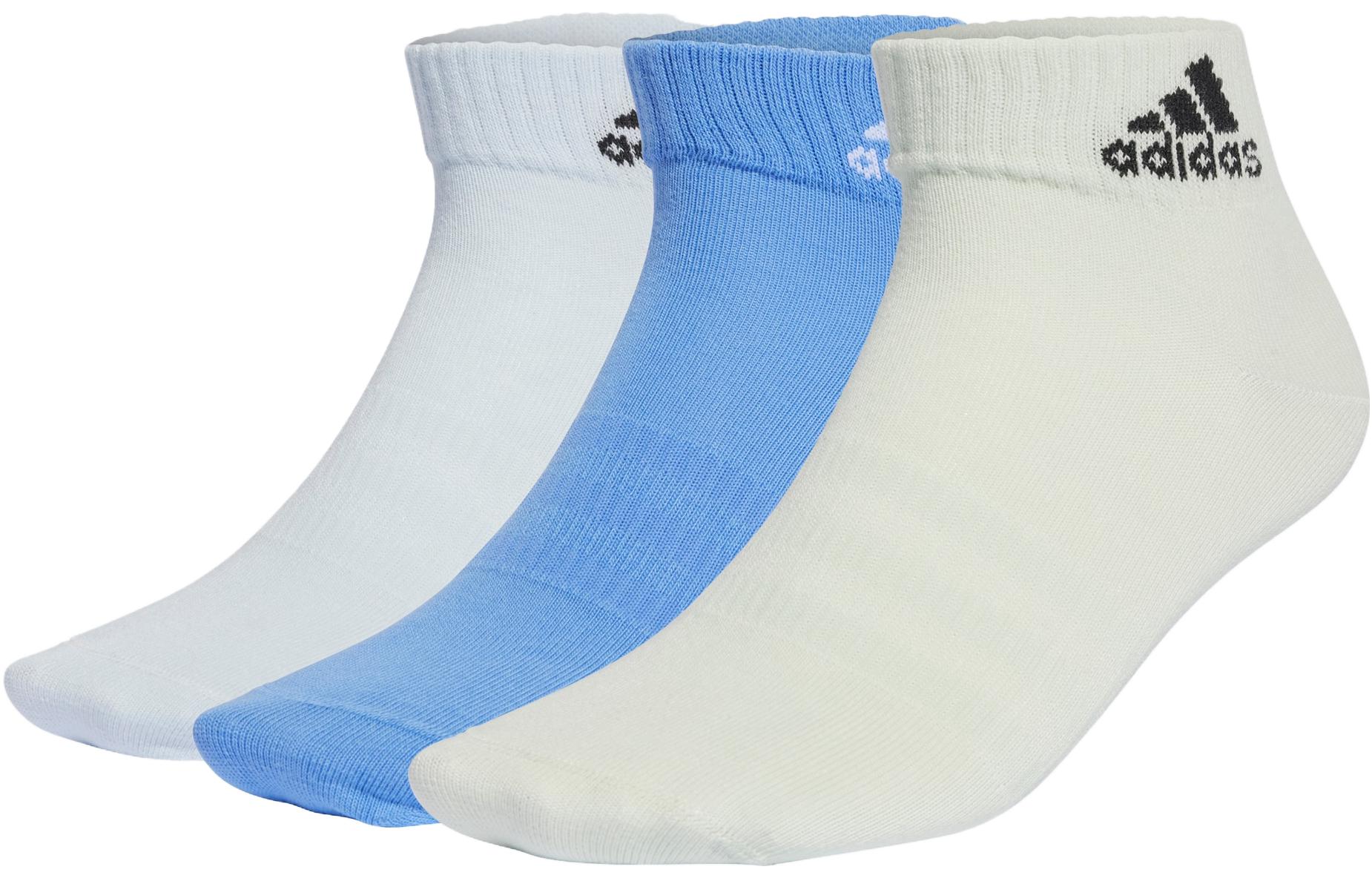 

Носки унисекс, 3 пары Adidas, 3 Pack (Fusion Blue+Linen Green+Light Blue)