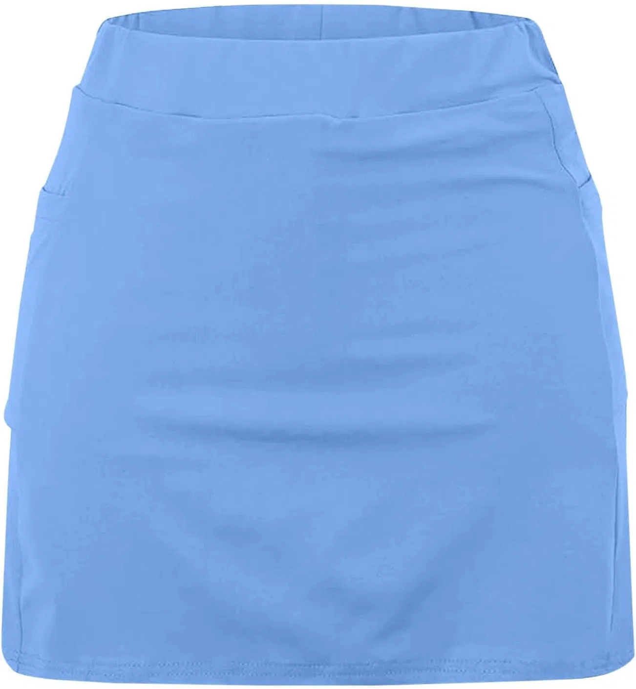Спортивная юбка-шорты с завышенной талией, Light Blue — фото 3