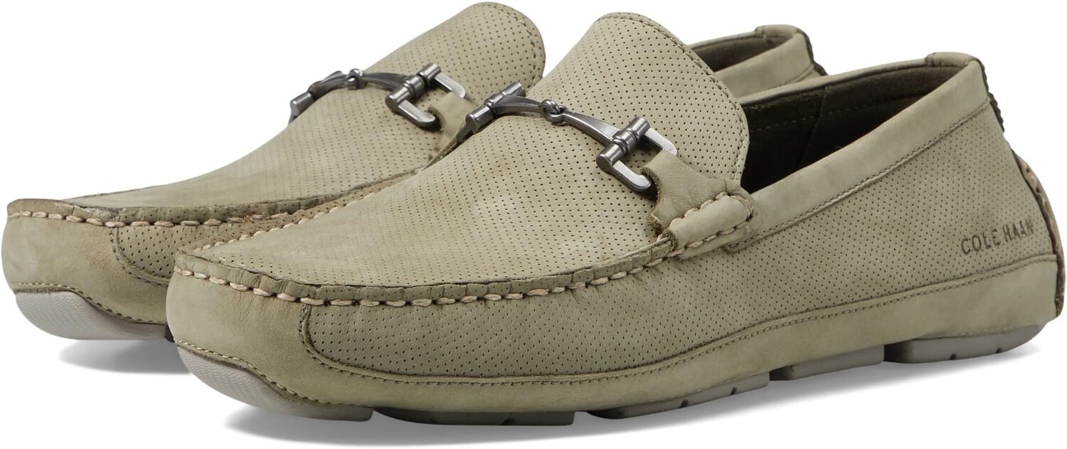

Лоферы Cole Haan Wyatt Bit Driver, цвет Tea Leaf Nubuck Perf/Sleet