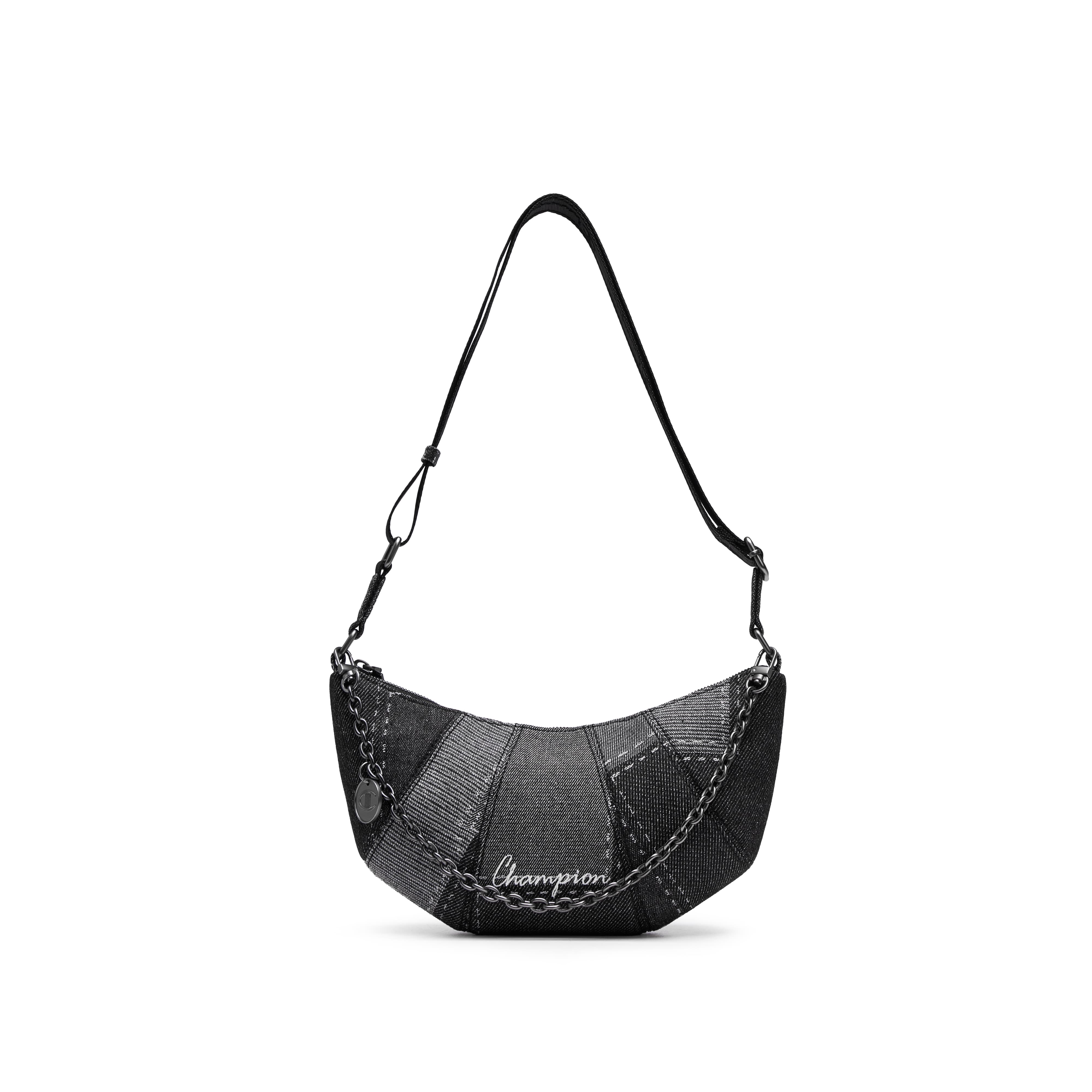 

Тканевая наплечная сумка Unisex Light Denim и Medium Blue Denim и Champion, черный