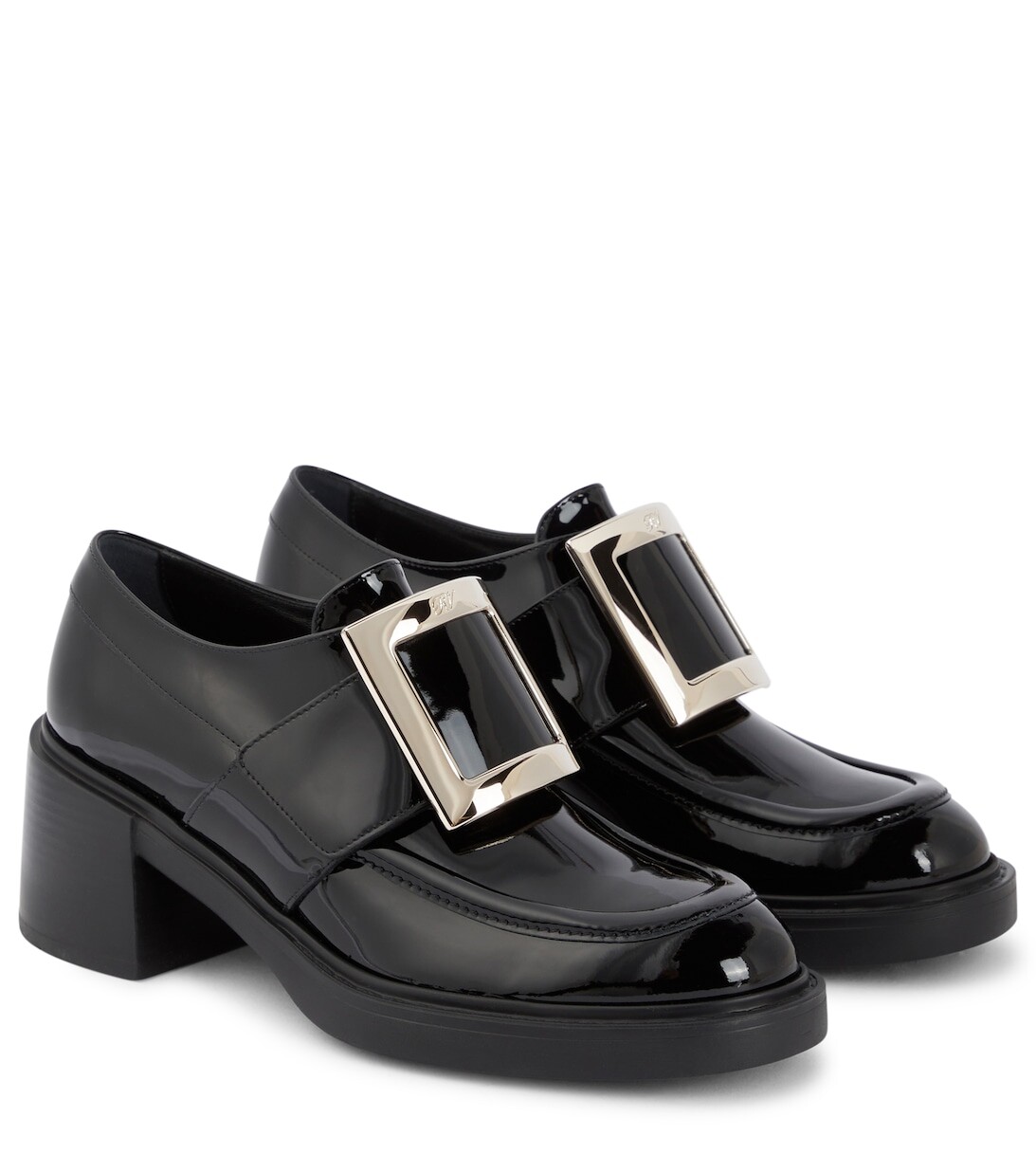Лоферы Viv' Rangers из лакированной кожи Roger Vivier, черный