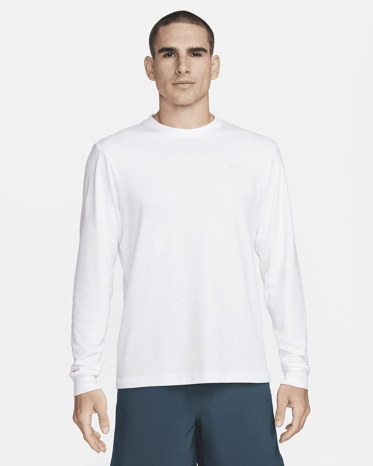 Мужская длинная футболка Dri-FIT Nike Primary, White/White
