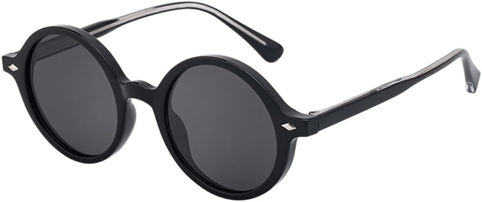 

Винтажные круглые солнцезащитные очки для женщин, классические солнцезащитные очки для активного отдыха, модные очки для вождения с защитой от УФ-излучения UV400 для женщин WNCKSQ, C1blackgray