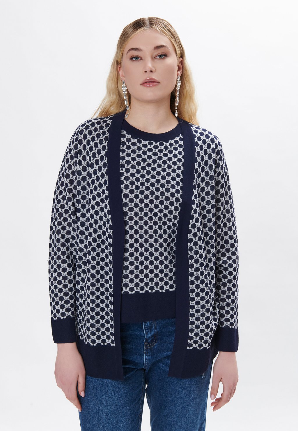 

Кардиган GEOMETRIC PATTERN Maison Form'elle, синий
