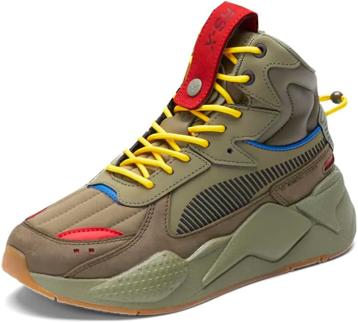 Кроссовки для мальчиков PUMA Kids Rs-X Mid High Повседневные - Зеленые, зеленый — фото 2