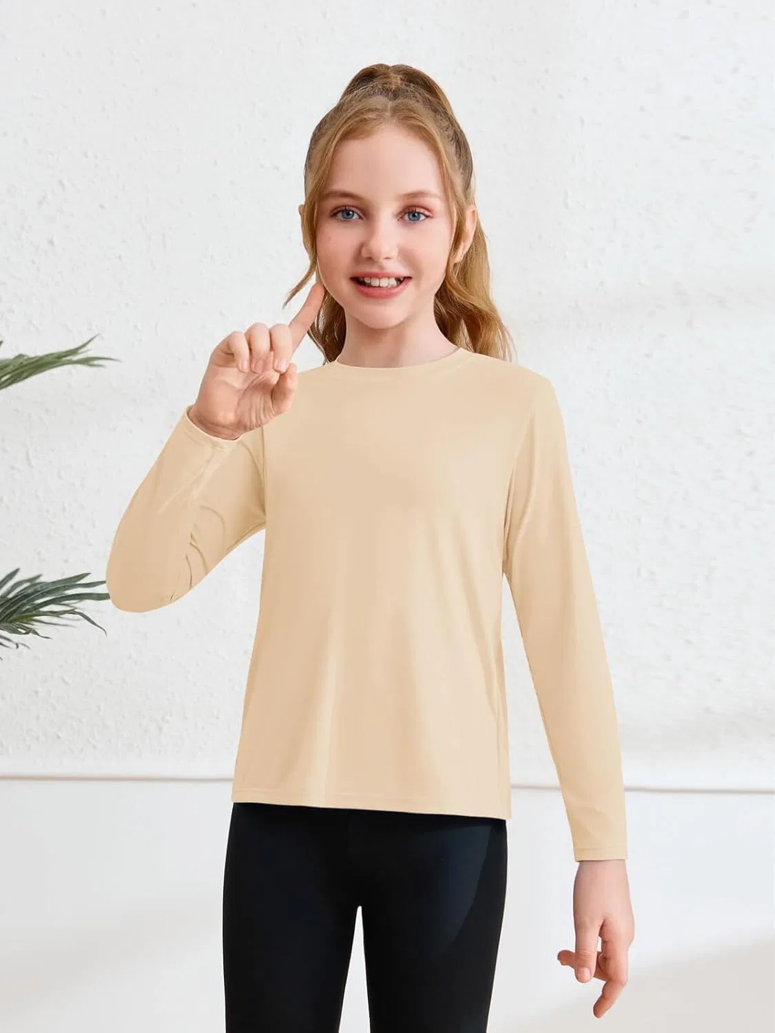 Футболка детская с разрезом на спине Haloumoning, цвет Khaki — фото 4
