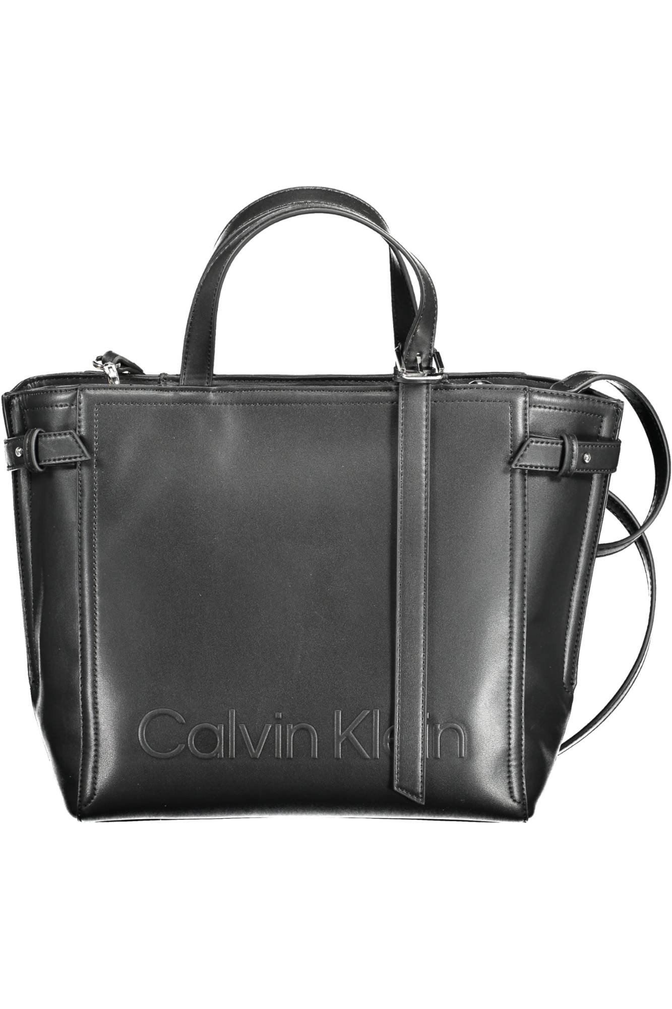 

Женская сумка Calvin Klein с ручками и тисненым логотипом, черный